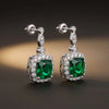 Enchanted Emerald™ Earrings — 18K White Gold | Diamond Accent