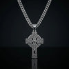 Celtic Cross™ Men's Pendant — 18K White Gold Necklace