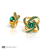 Celtic Knot™ 18K Yellow Gold Emerald Earrings