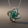 Celtic Knot™ Pendant — 18K White Gold | Emerald