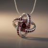 Celtic Knot™ Pendant — 18K White Gold | Garnet