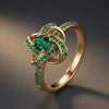 Celtic Knot™ Ring — 18K Yellow Gold | Emerald